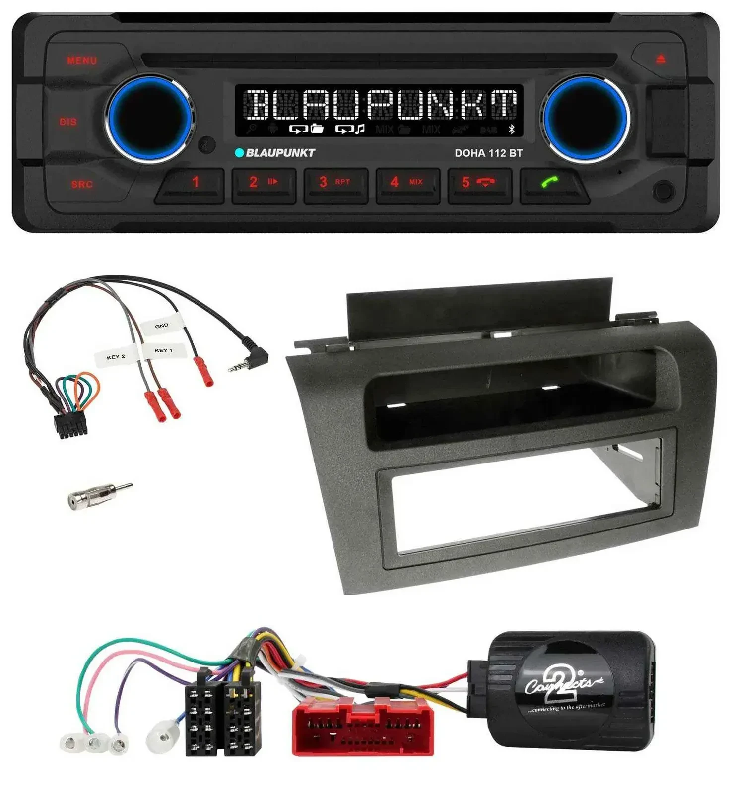 Blaupunkt Lenkrad MP3 CD Bluetooth USB Autoradio für Mazda 3 (2003-2009)