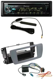Автомагнитола для Seat Ibiza (с 2008) Pioneer CD/MP3, AUX, DAB, USB, серый