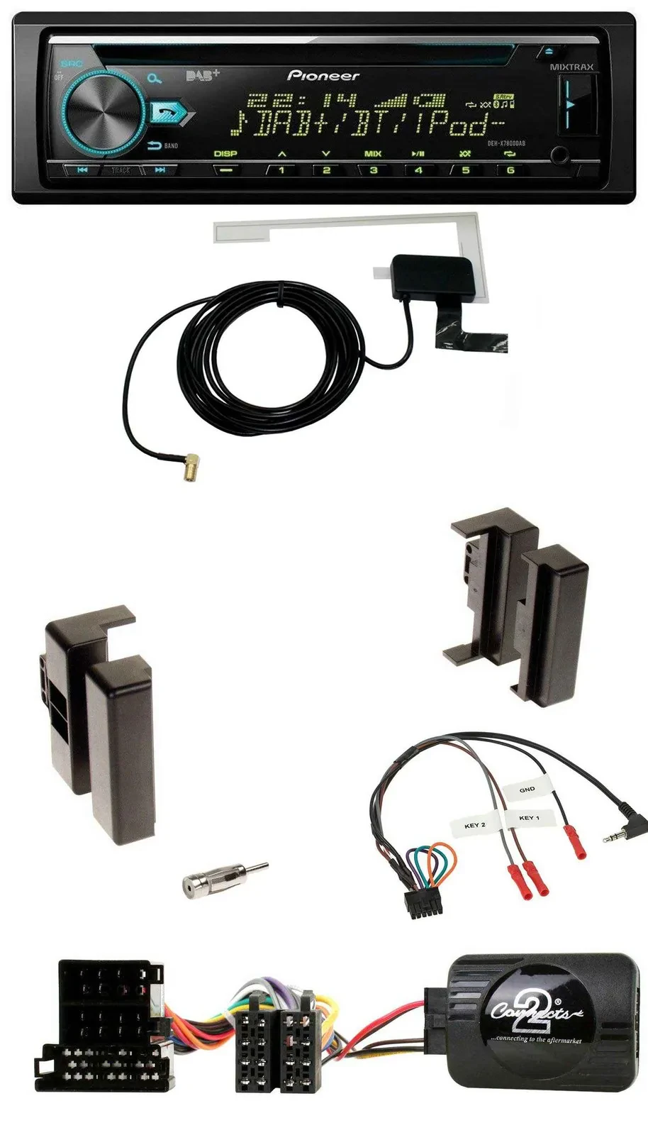 Pioneer MP3 Lenkrad CD USB DAB Autoradio für Audi A4 B5 bis 99 A6 C4 bis 97 A8 D