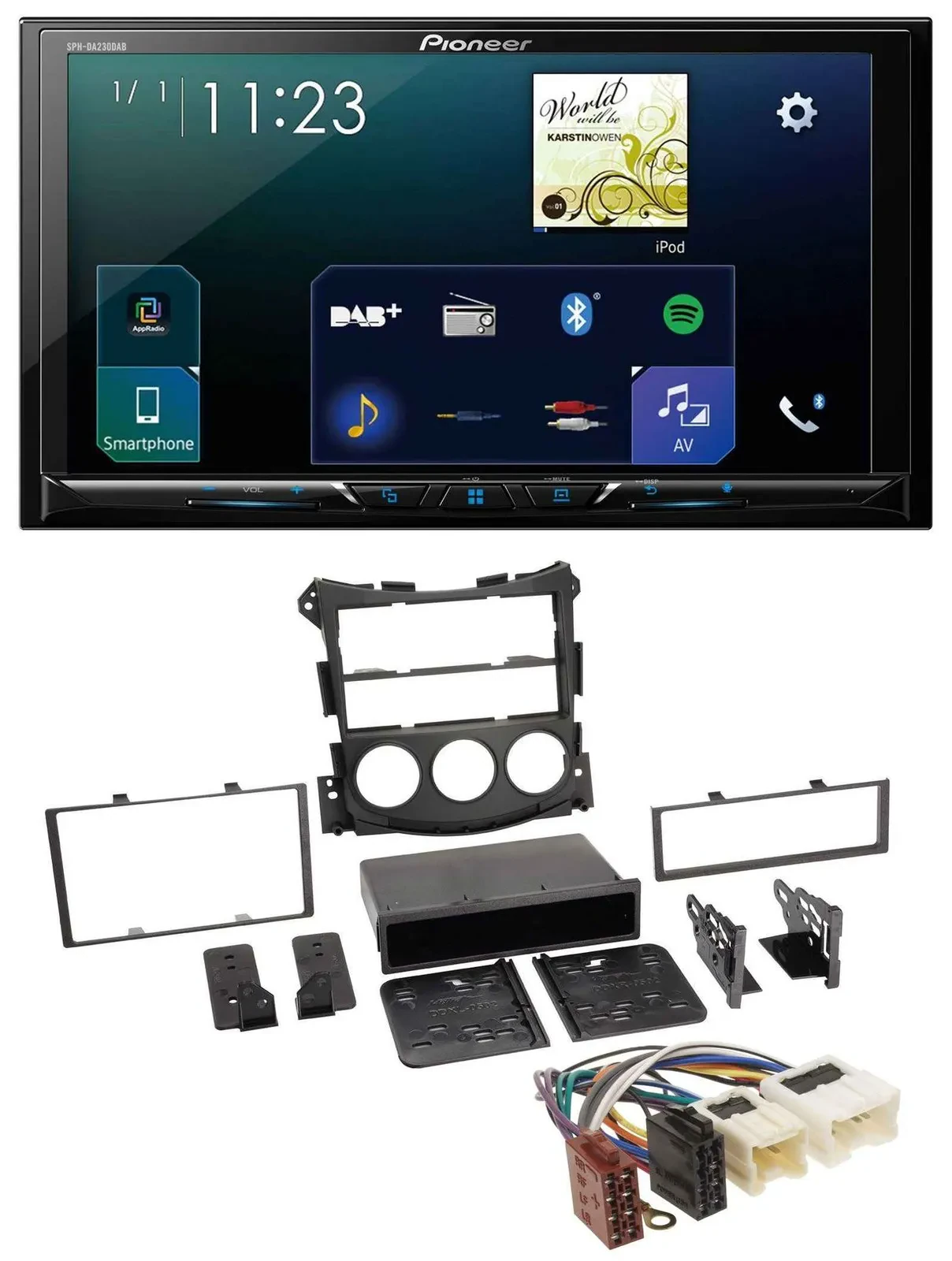 Автомагнитола для Nissan 370Z Pioneer 2-DIN, Bluetooth, USB, DAB, MP3