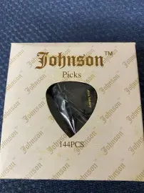 Box of 144 Johnson Tortoise Shell Extra Heavy Gauge Celluloid Guitar Picks