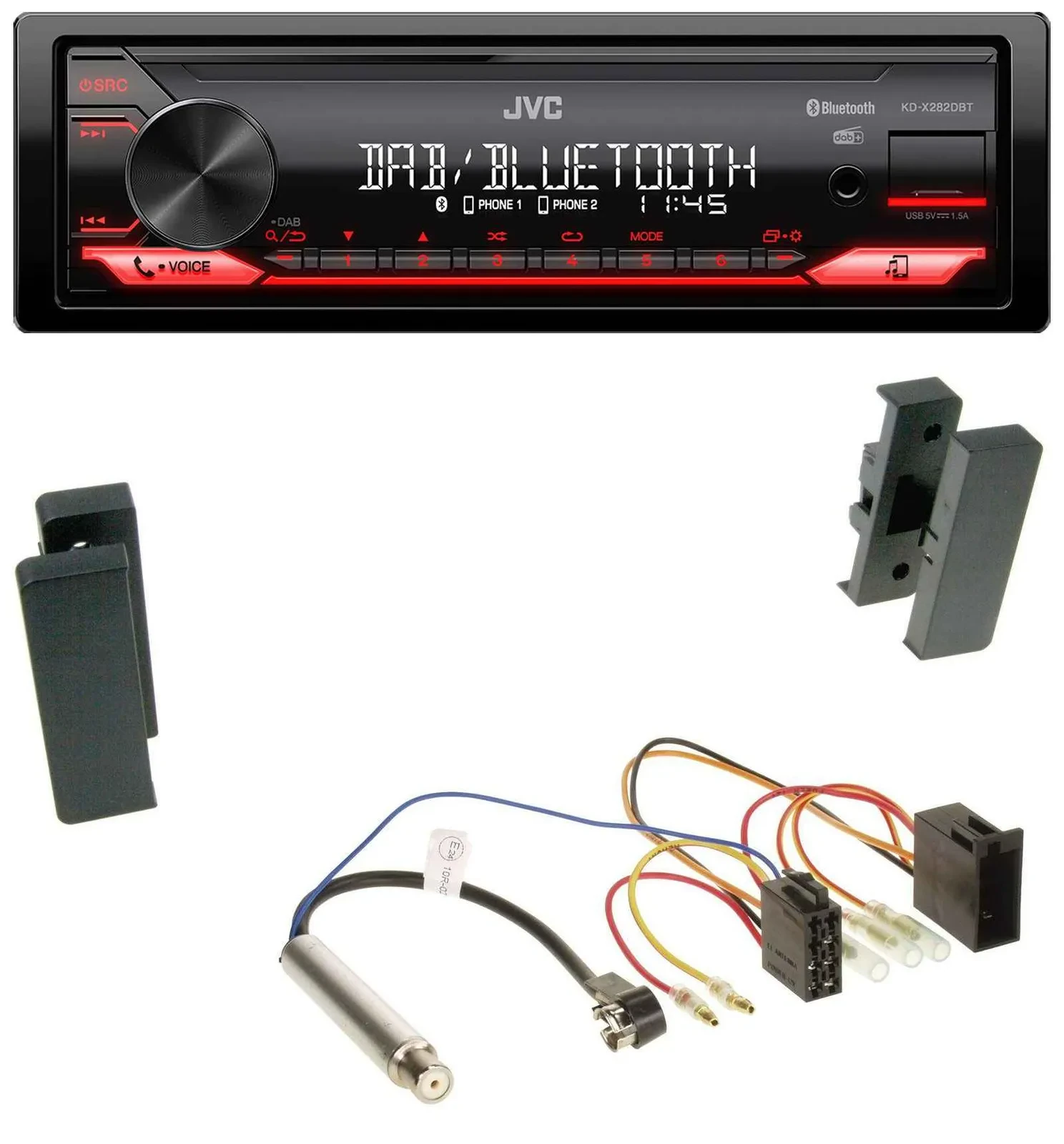 Автомагнитола для Seat Leon/Toledo (1998–2006) JVC Bluetooth, USB, DAB, MP3
