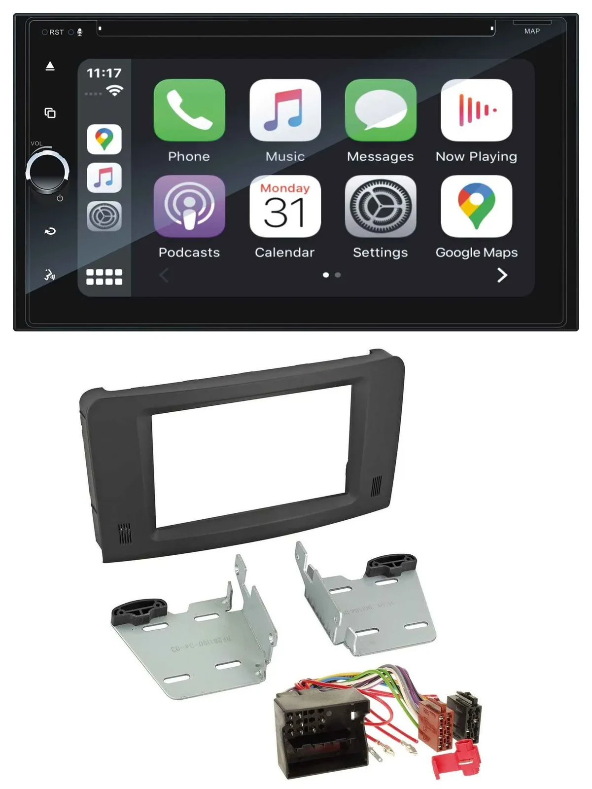 Blaupunkt 2DIN Bluetooth DAB USB DVD MP3 Autoradio für Mercedes M-Klasse W164 05