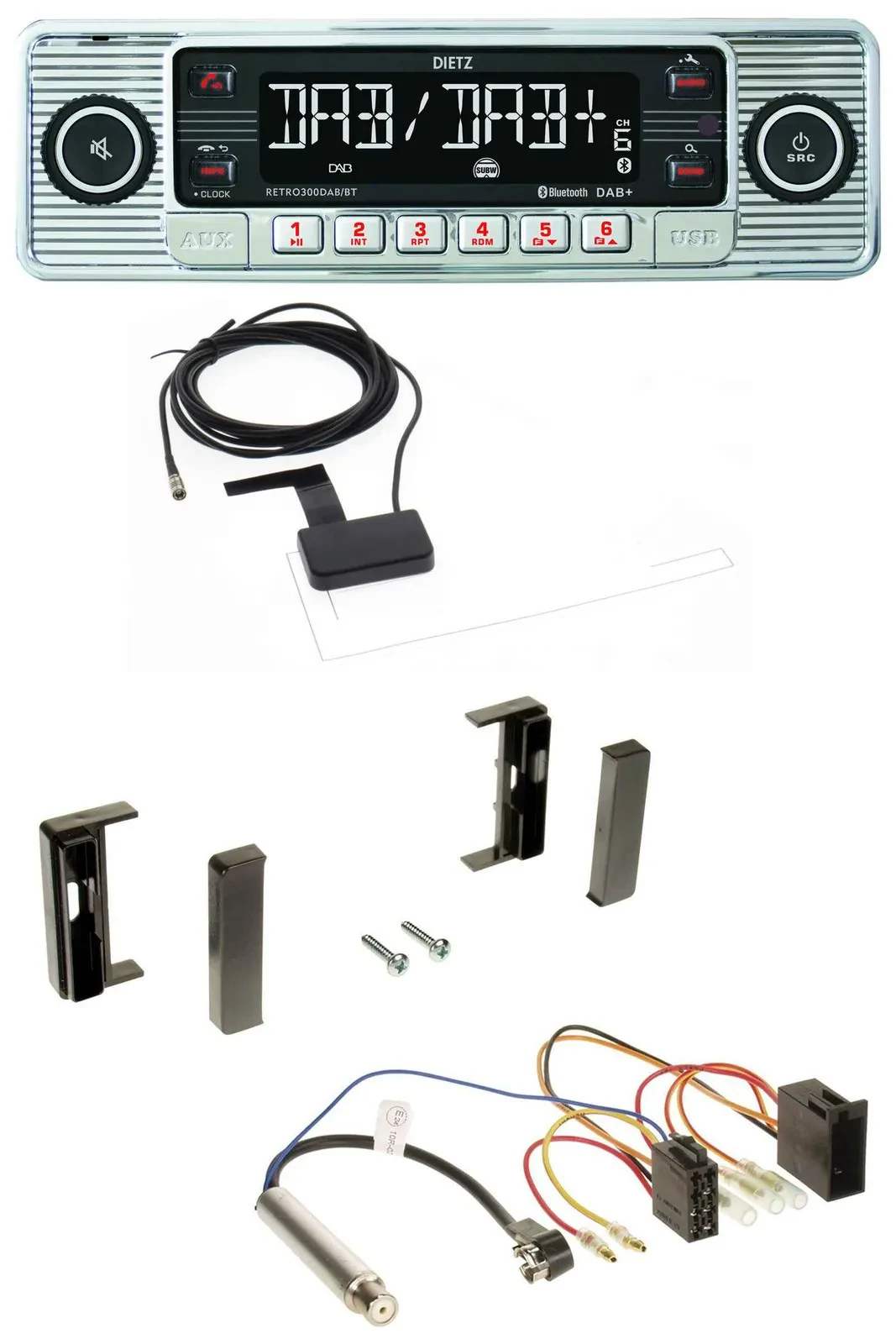 Dietz Bluetooth USB MP3 DAB Autoradio für Audi TT (1998-2006) - ISO