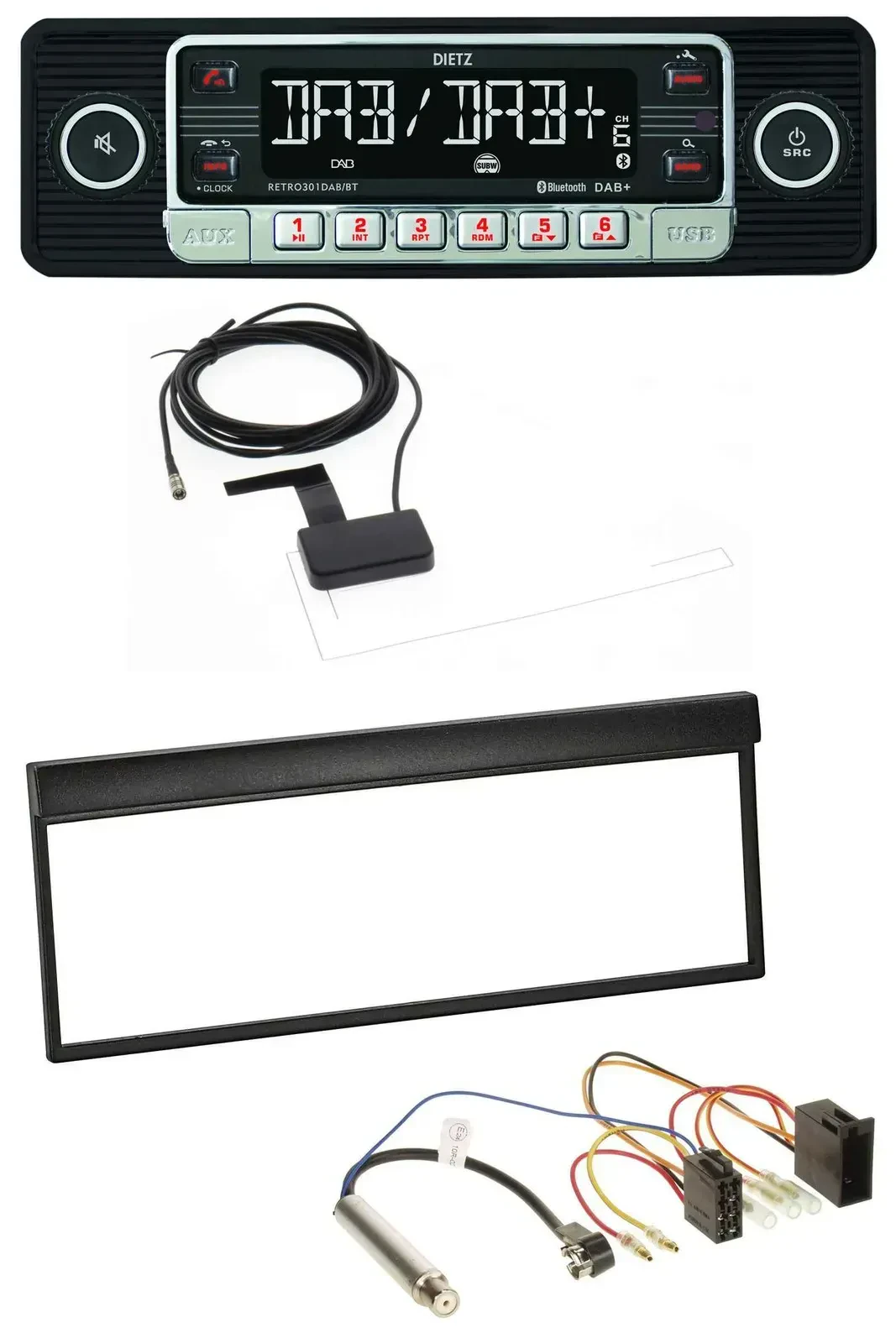 Dietz DAB Bluetooth USB MP3 Autoradio für Skoda Fabia (bis 2003)