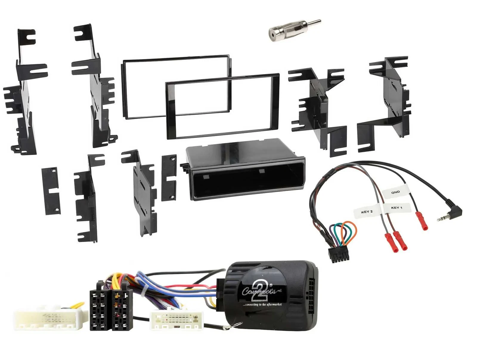 Einbauset Lenkradadapter DIN Autoradio für Nissan Tida ab 2008 Titan ab 2013 Ver