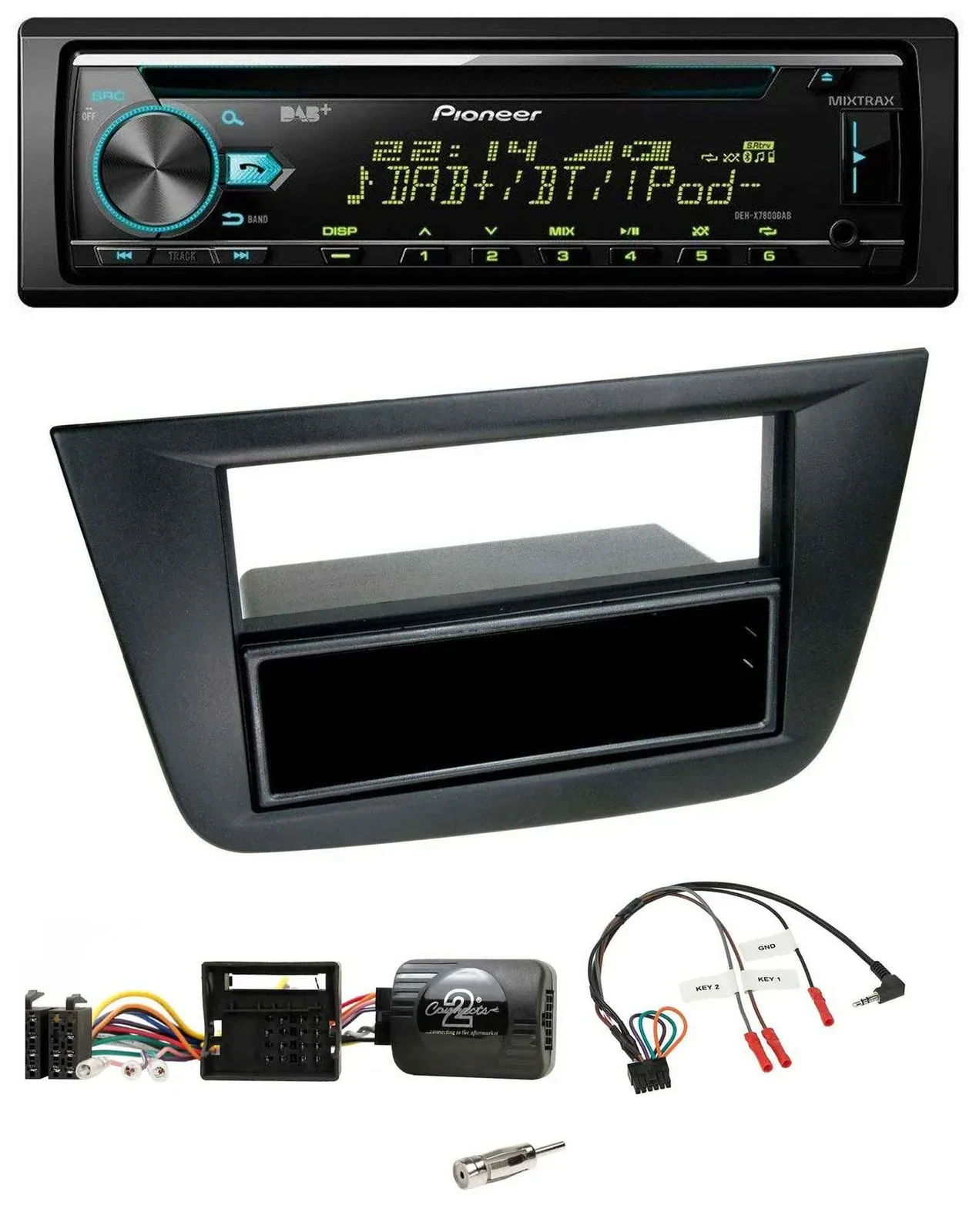 Автомагнитола Pioneer для Seat Altea/Toledo (2004–2009) DAB, CD, USB, Bluetooth