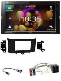 JVC DAB MP3 2DIN Bluetooth USB Autoradio für Smart ForTwo 10-15 ISO Profiversion