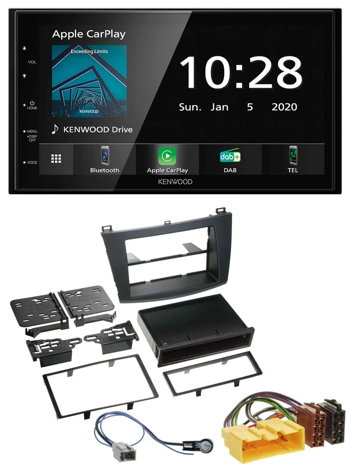 Автомагнитола для Mazda 3 (2009–2013) Kenwood 2DIN, Bluetooth, DAB, USB, MP3