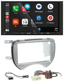 JBL MP3 DAB Bluetooth USB 2DIN Autoradio für Nissan Micra 2010-2013 silber