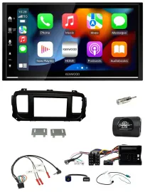 Kenwood DAB USB Bluetooth 2DIN Lenkrad Autoradio für Citroen Jumpy Erstausst. DI