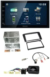 Kenwood 2DIN Bluetooth Lenkrad USB DAB Autoradio für Toyota Avensis 2003-2009