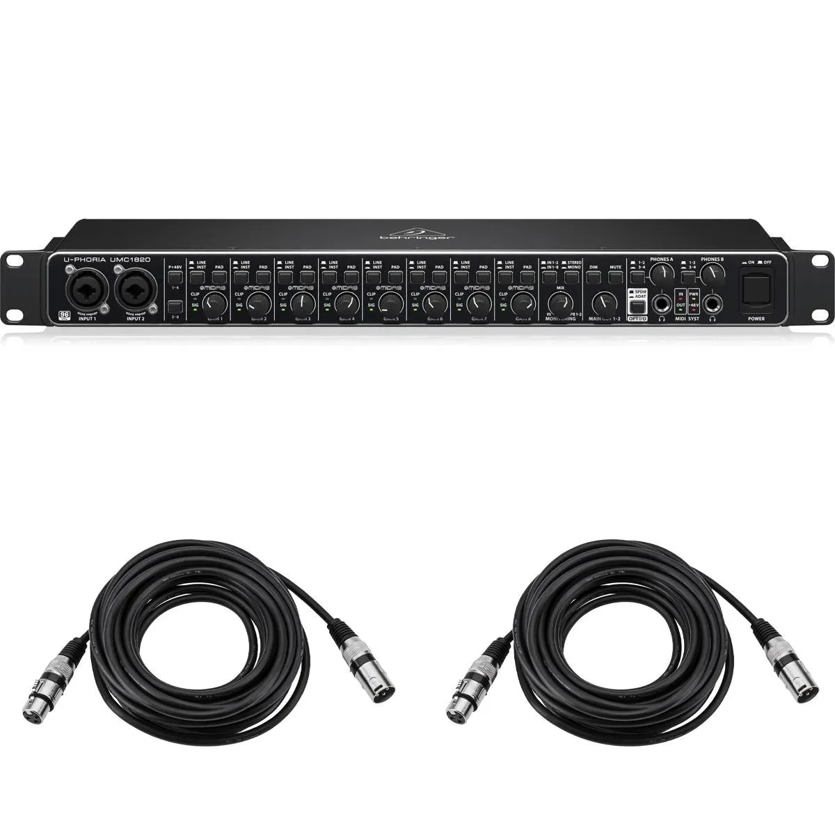 Behringer U-Phoria UMC1820 Audiophile 18x20, 24-Bit/96 kHz USB Audio/MIDI Interf