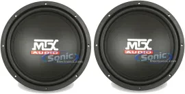 2) MTX AUDIO TN12-04 12" Terminator Series 800W Car Audio Subwoofer Package