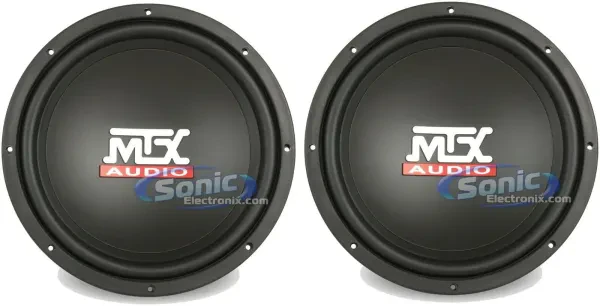 2) MTX AUDIO TN12-04 12" Terminator Series 800W Car Audio Subwoofer Package