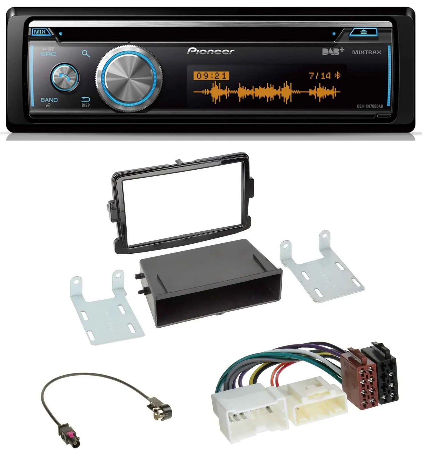 Автомагнитола для Dacia Lodgy, Sandero, Opel Vivaro Pioneer CD, DAB, USB, Bluetooth