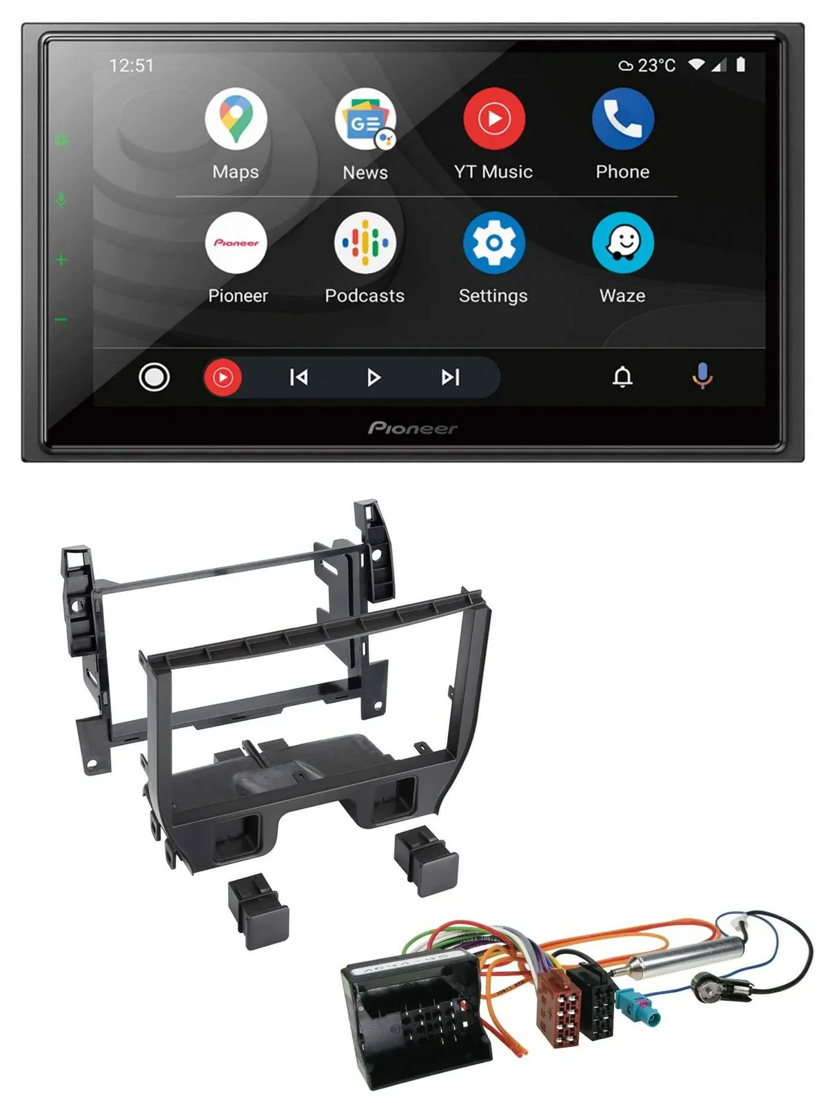 Pioneer USB 2DIN DAB MP3 Bluetooth Autoradio für Citroen C3 2010-2016 DS3 ab 201