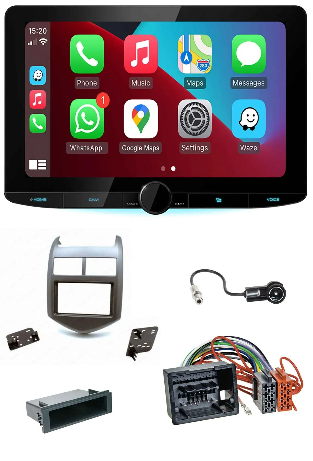 Kenwood MP3 USB DAB Bluetooth Autoradio für Chevrolet Aveo Sonic ab 2011 dunkelg