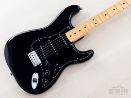 1980 Fender Stratocaster Hardtail Vintage Guitar Black 100% Original w/ Case