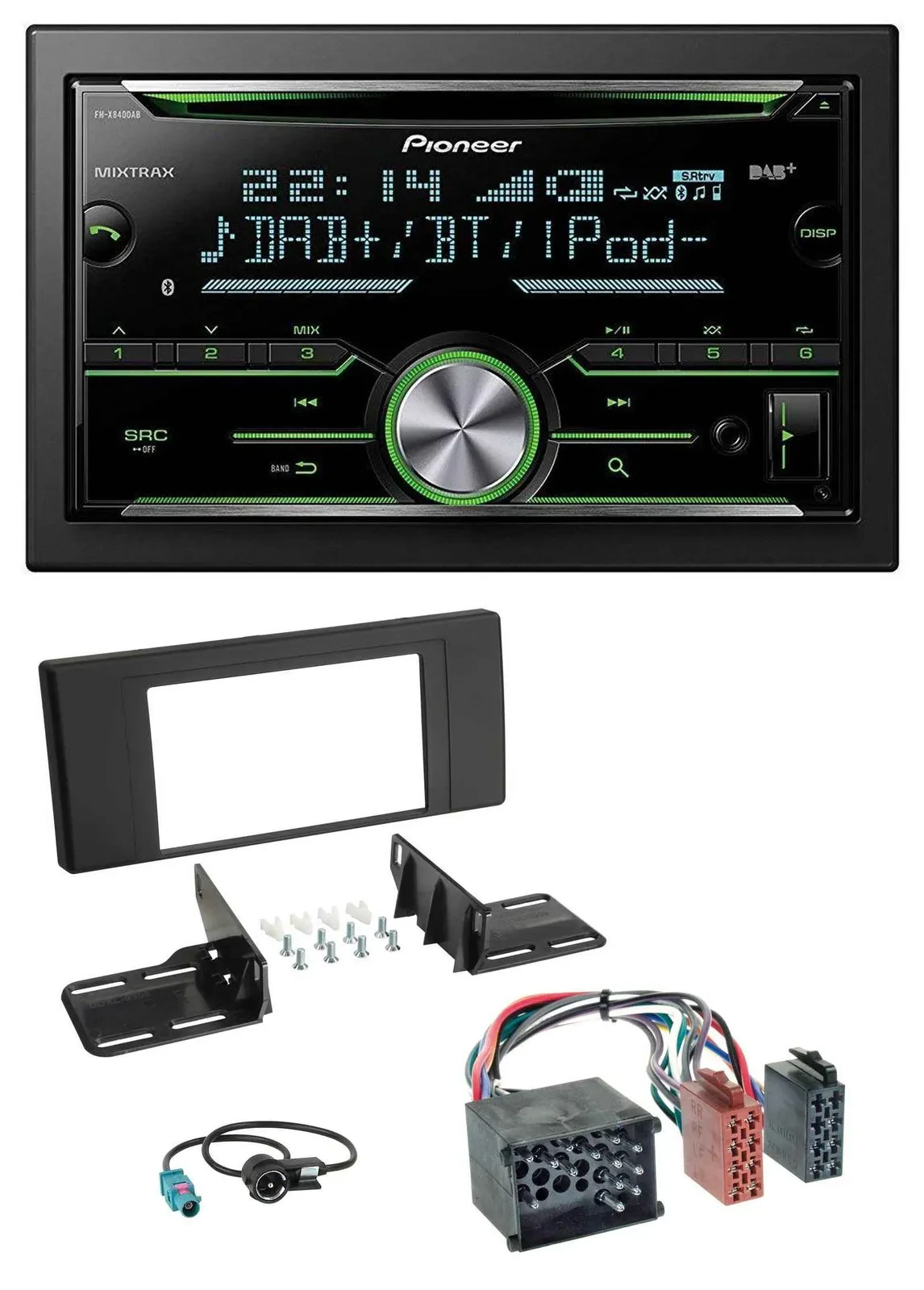 Автомагнитола Pioneer 2DIN, Bluetooth, DAB, USB, CD для BMW X5 (E53, 2000–2002)