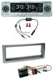 Dietz DAB USB MP3 Bluetooth Autoradio für Citroen C5 Peugeot 407 ab 04 grau-meta