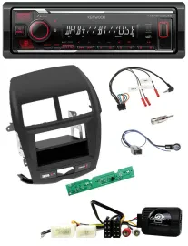 Kenwood Lenkrad Bluetooth USB DAB Autoradio für Mitsubishi ASX 2010-2014