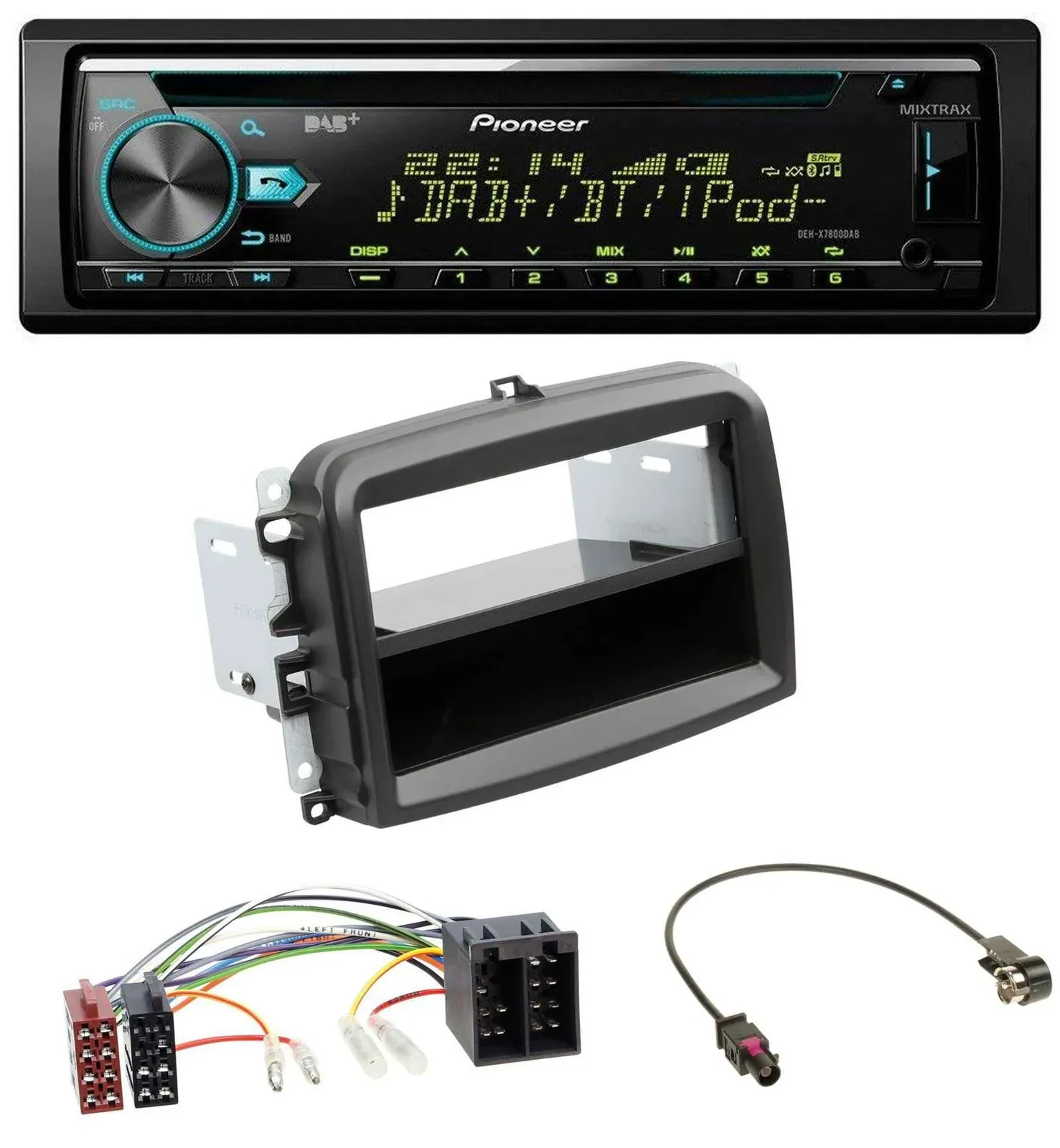 Автомагнитола Pioneer DAB MP3 CD USB Bluetooth для Fiat 500L (ISO, с 2012)