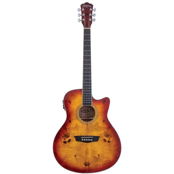 Электроакустическая гитара Washburn DFBACEA-U Deep Forest Burl Ace Auditorium Amber Fade