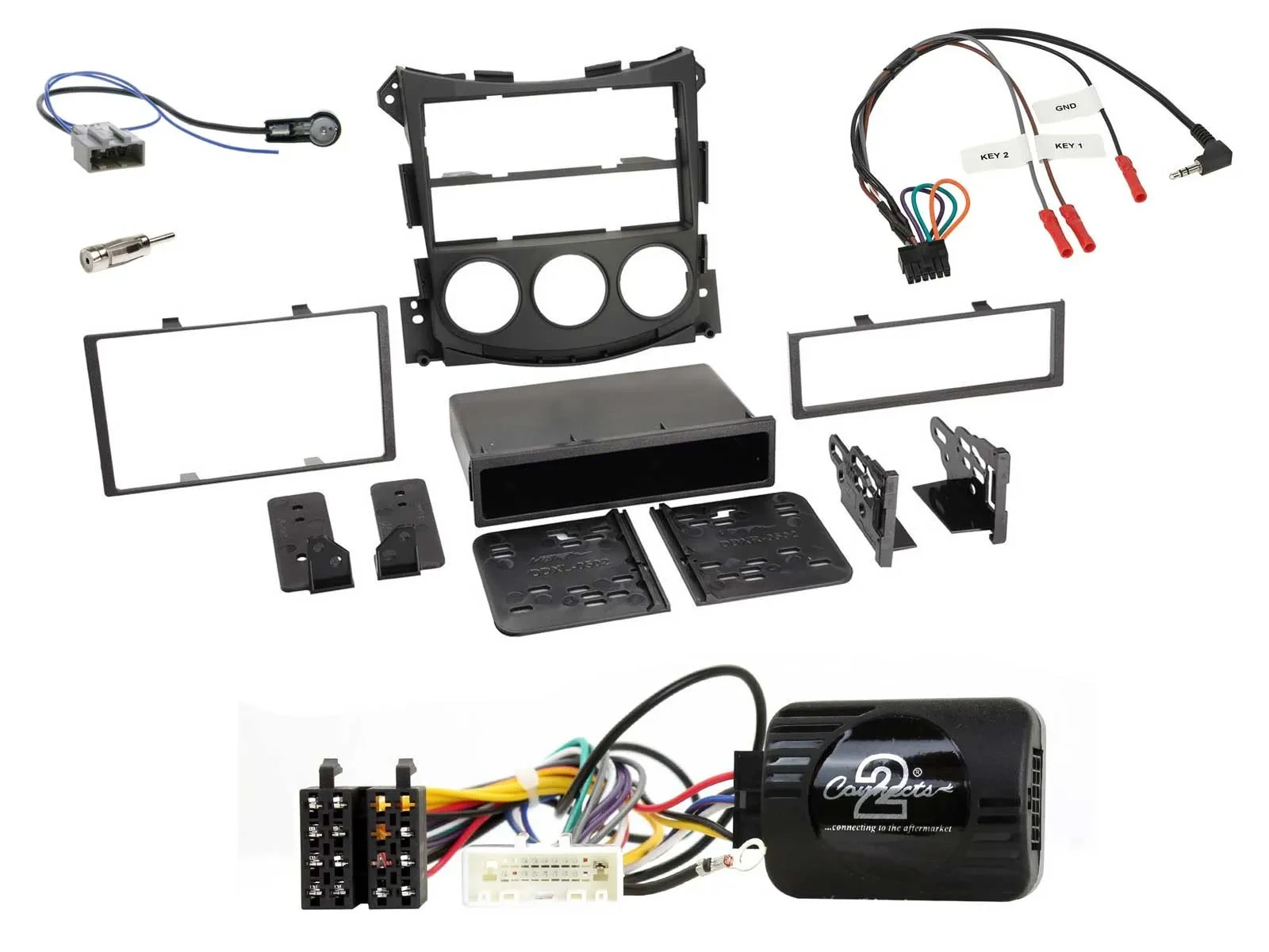 Radioset Lenkradadapter DIN Autoradio für Nissan 370Z 2009-2013 Roadster ab 2010