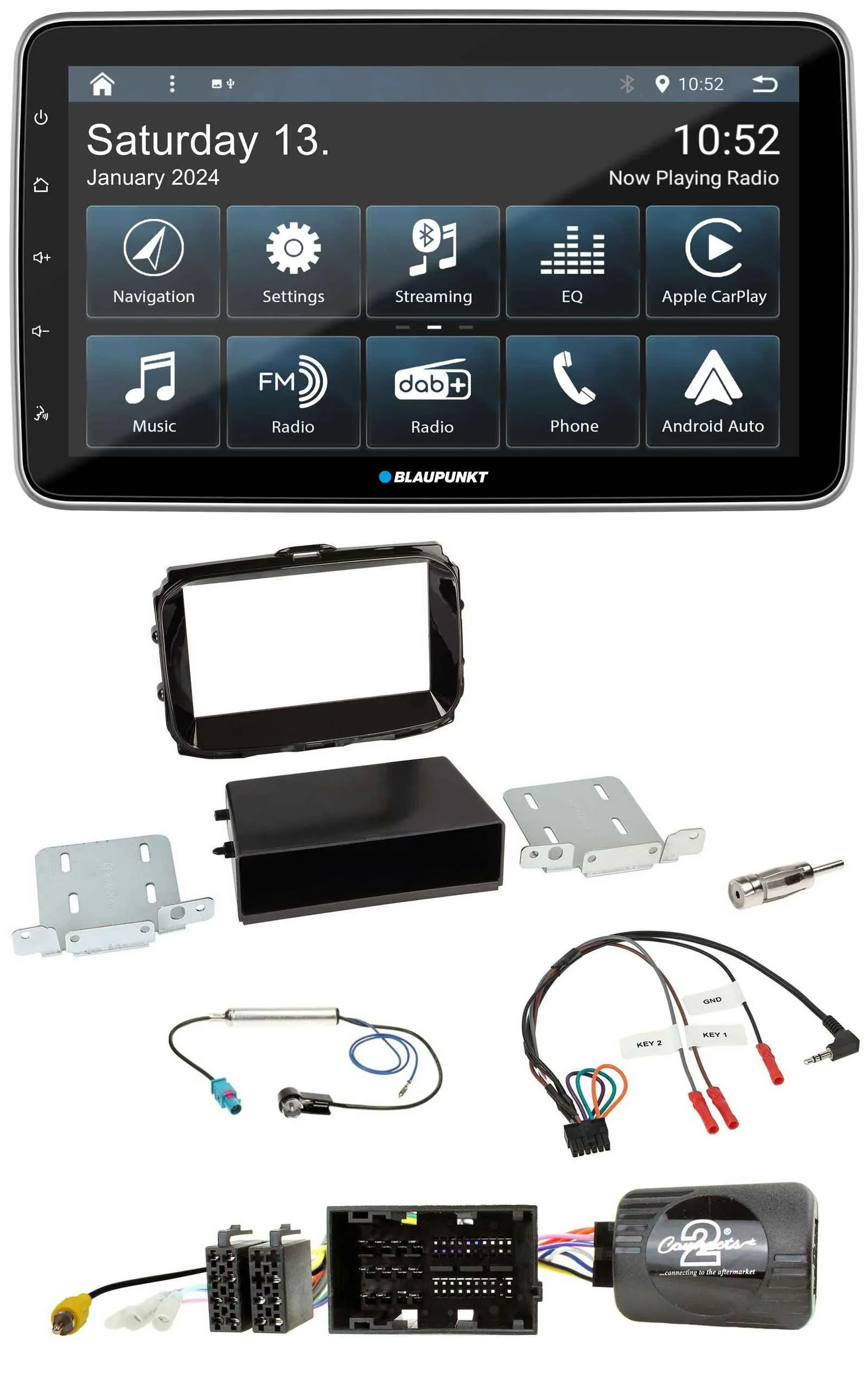 Blaupunkt USB DAB SD Lenkrad Bluetooth Autoradio für Alfa Giulietta 13-21 piano-