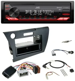 Автомагнитола JVC Bluetooth, USB, DAB для Honda CR-Z (2010–2013) с поддержкой управления с руля