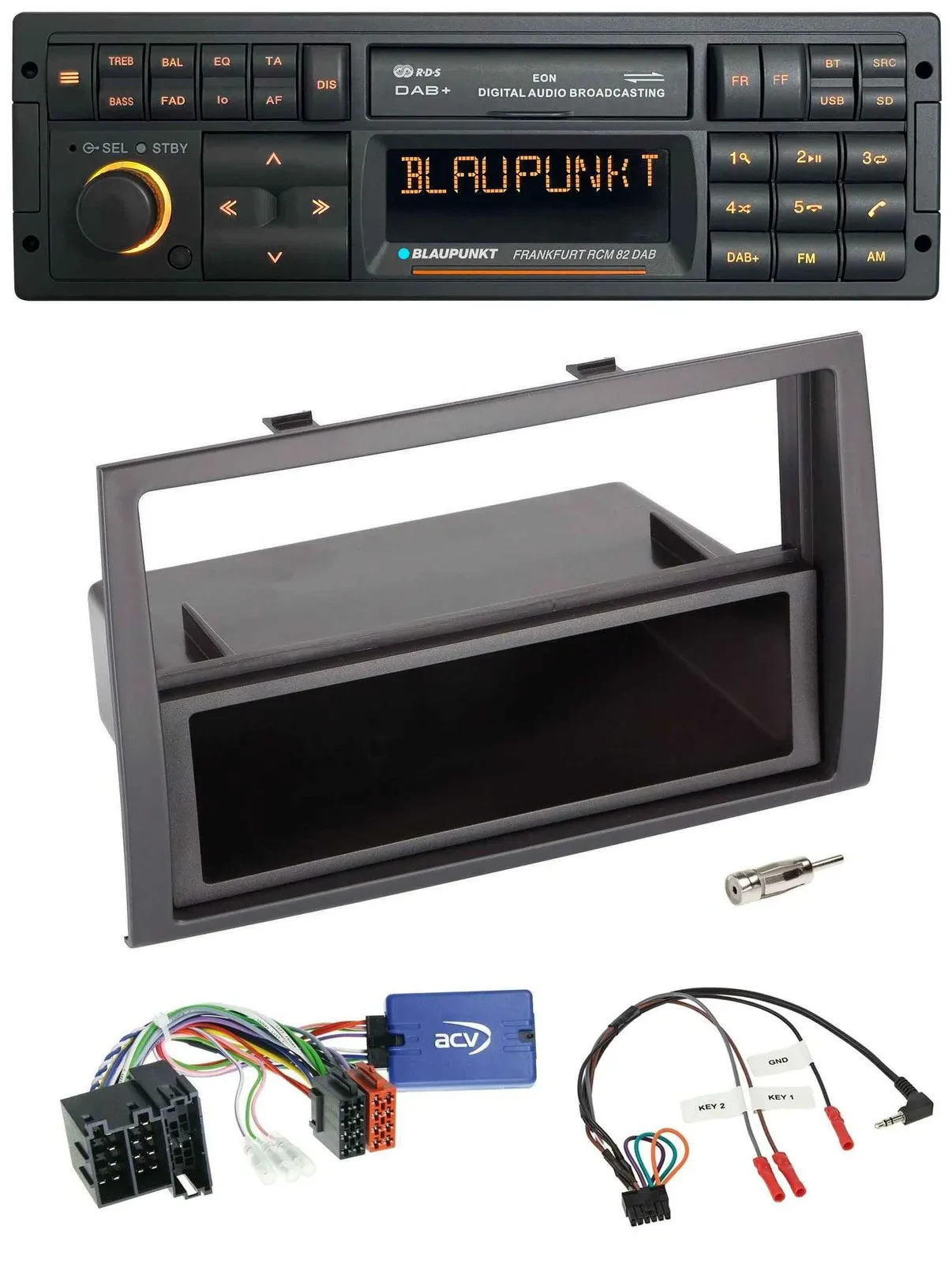Blaupunkt USB DAB SD Lenkrad Bluetooth Autoradio für Fiat Ducato 2008-2011 schwa