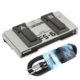 Boss Doppelfußschalter FS-6 Dual Foot Switch mit keepdrum Klinkenkabel