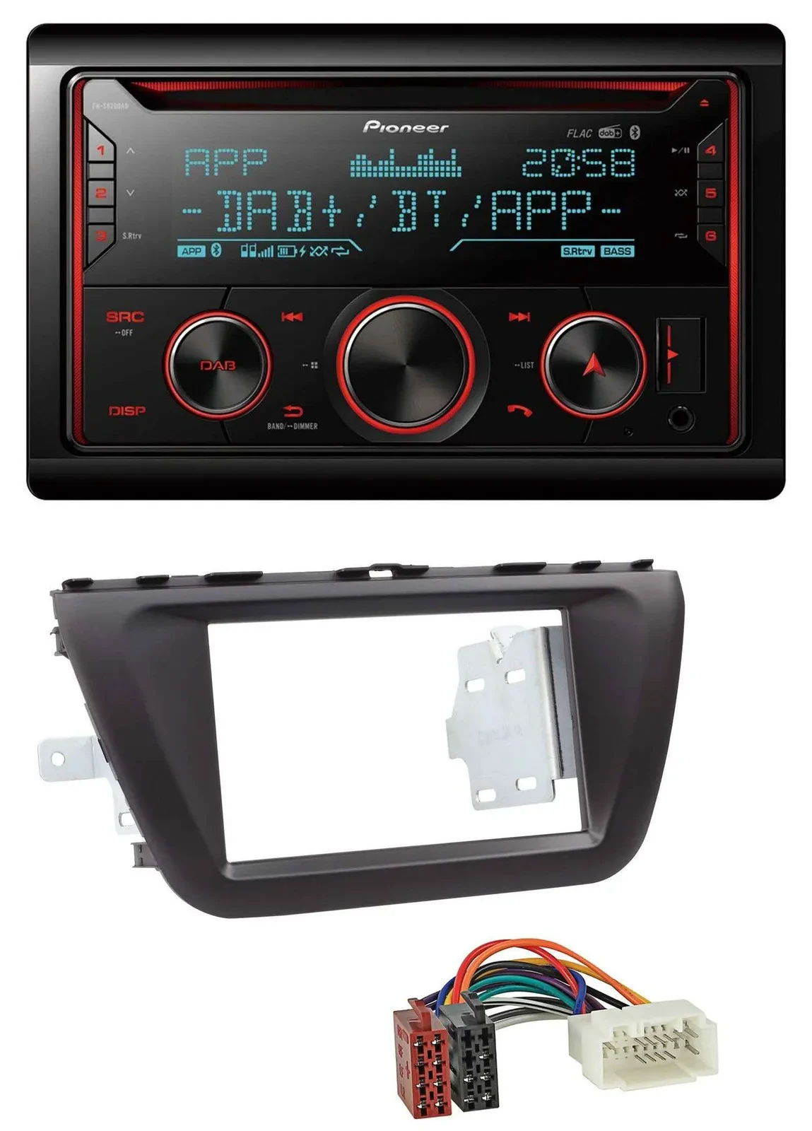 Pioneer 2DIN DAB MP3 Bluetooth USB CD Autoradio für Suzuki SX4 (ab 2013)