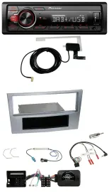 Pioneer 1DIN MP3 DAB USB Lenkrad Autoradio für Opel Astra H Zafira B Corsa D mat