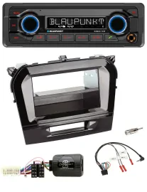 Blaupunkt MP3 Bluetooth USB Lenkrad Autoradio für Suzuki Vitara ab 2015 piano sc