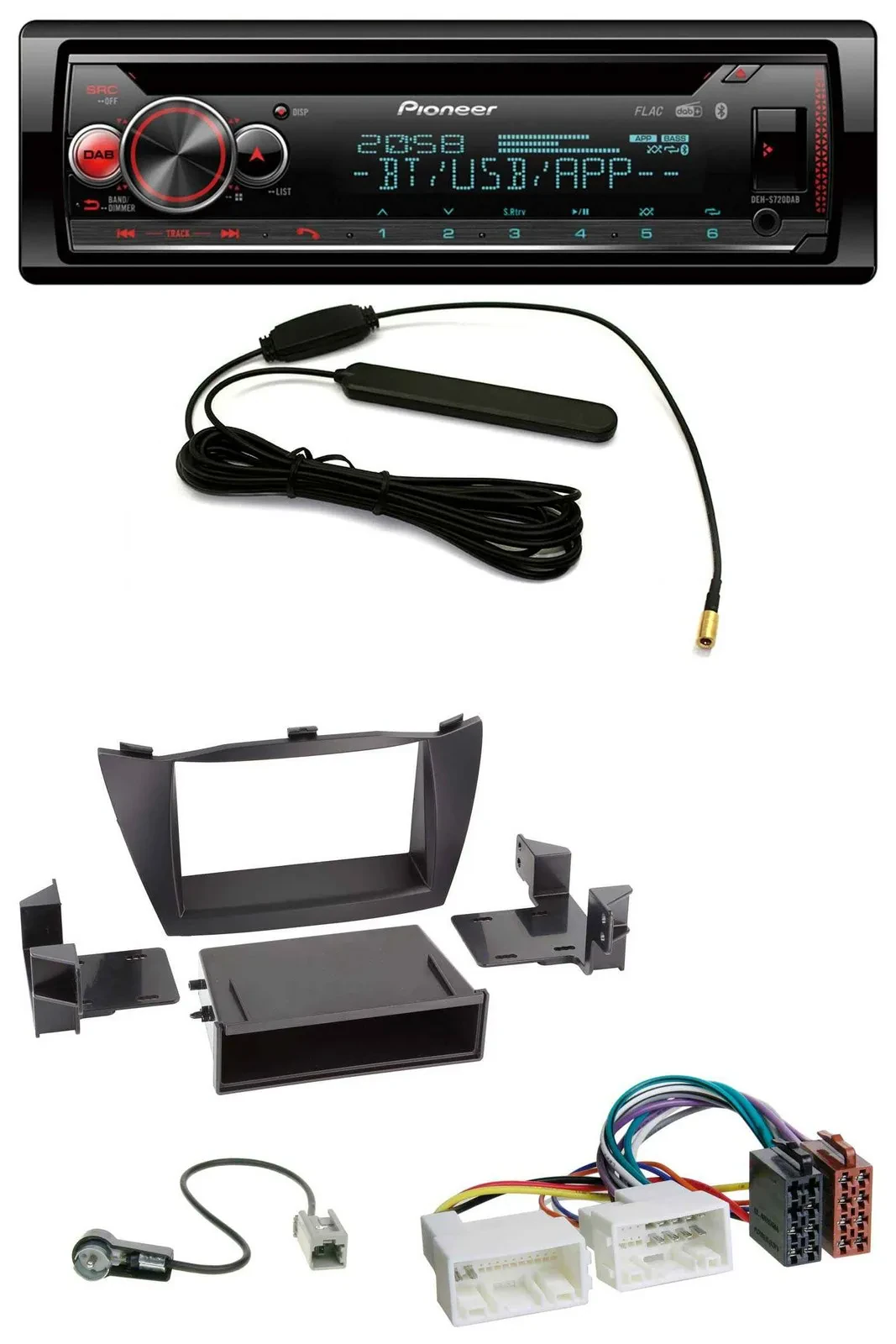 Pioneer USB DAB MP3 Bluetooth CD Autoradio für Hyundai Tucson (2010-2015)