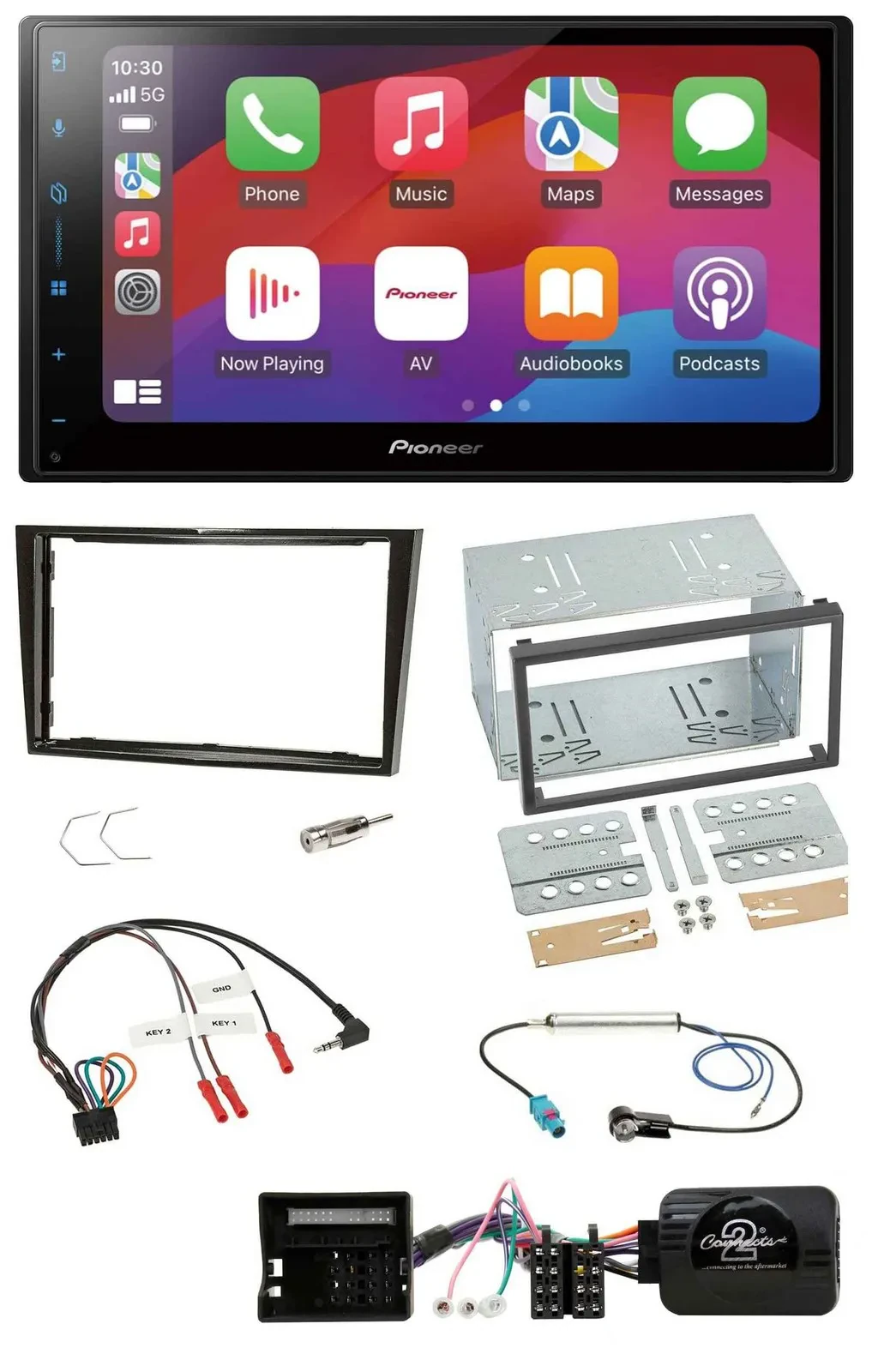 Pioneer DAB USB Lenkrad Bluetooth 2DIN Autoradio für Opel Zafira Corsa D Astra H