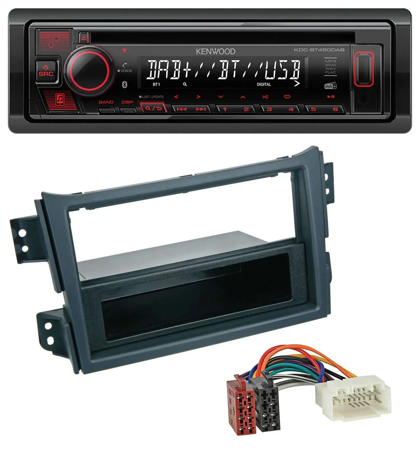 Kenwood MP3 CD USB Bluetooth DAB Autoradio für Opel Agila B 2008-2014 Suzuki Spl
