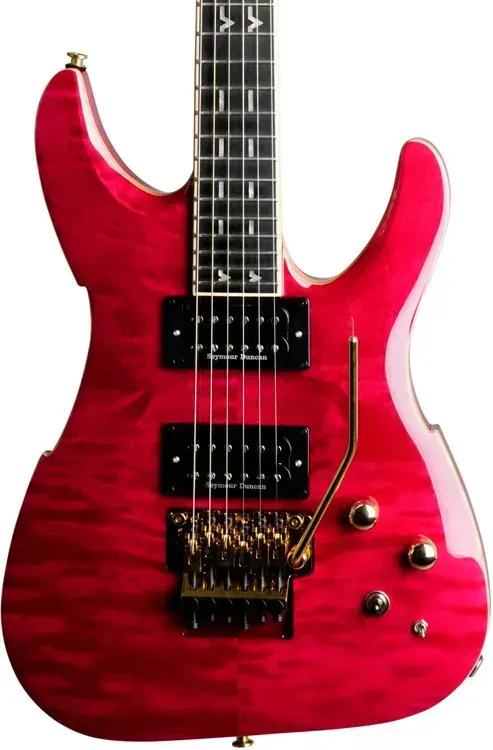 Peavey Adrian Vandenberg Signature Electric Guitar, Ebony FB, Purple Flame Maple