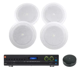 JBL VMA260 60w Amplifier+Wifi Receiver+(4) 8" Speakers For Restaurant/Bar/Cafe