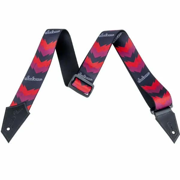 Ремень для гитары Jackson Strap with Double V Pattern Black/Red