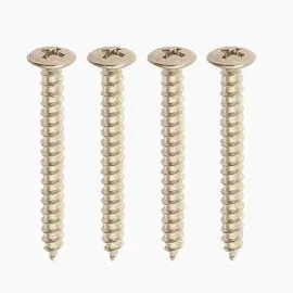 Allparts Nickel Neckplate Screws #8 (Set of 4)