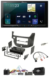 Pioneer Lenkrad Bluetooth USB 2DIN DAB Autoradio für Honda Jazz ab 14 dunkelgrau