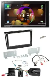 JVC DAB Lenkrad 2DIN Bluetooth USB Autoradio für Fiat Doblo ab 15 Mini-ISO piano