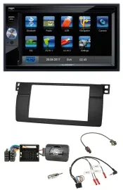 Blaupunkt 2DIN Bluetooth TMC USB Lenkrad SD Navigation für BMW 3er E46 2001-2006