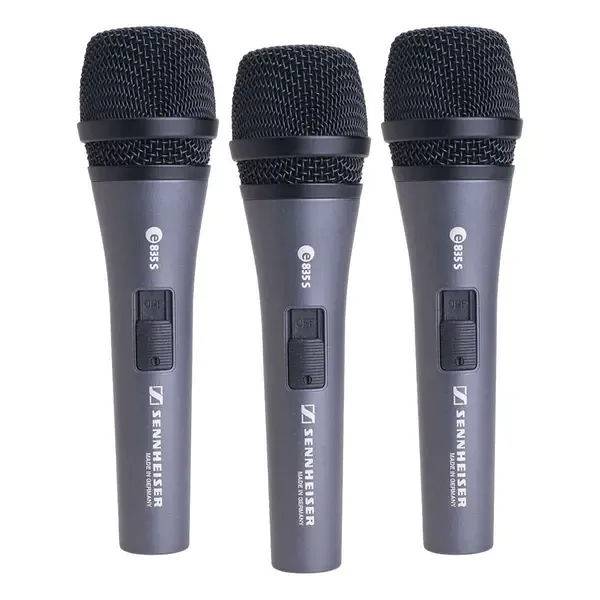 Вокальный микрофон Sennheiser E 835-S Noiseless On/Off Switch 3 шт.