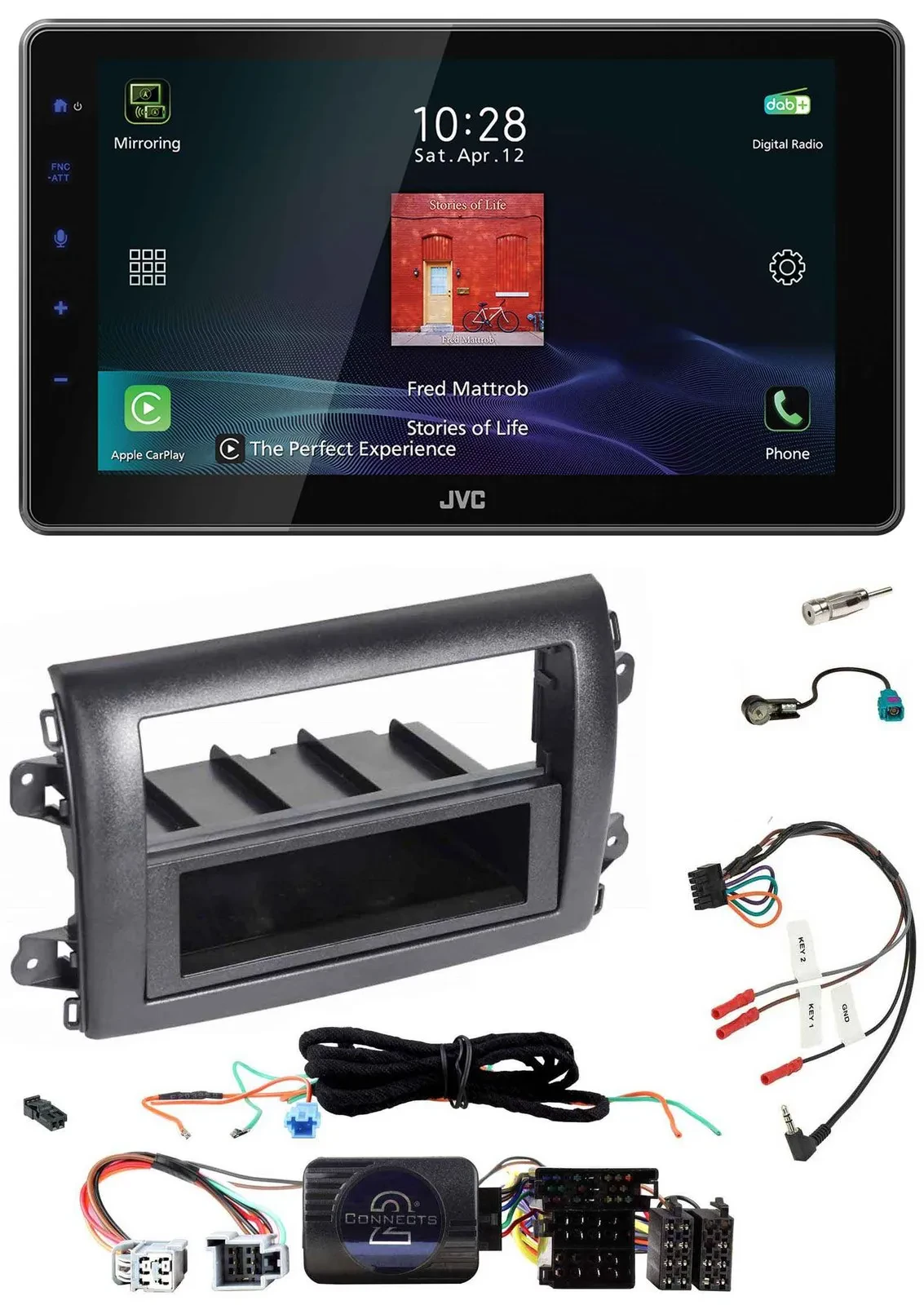 Автомагнитола JVC для Fiat Ducato Serie 8 (с 2021) с DAB, Bluetooth и USB