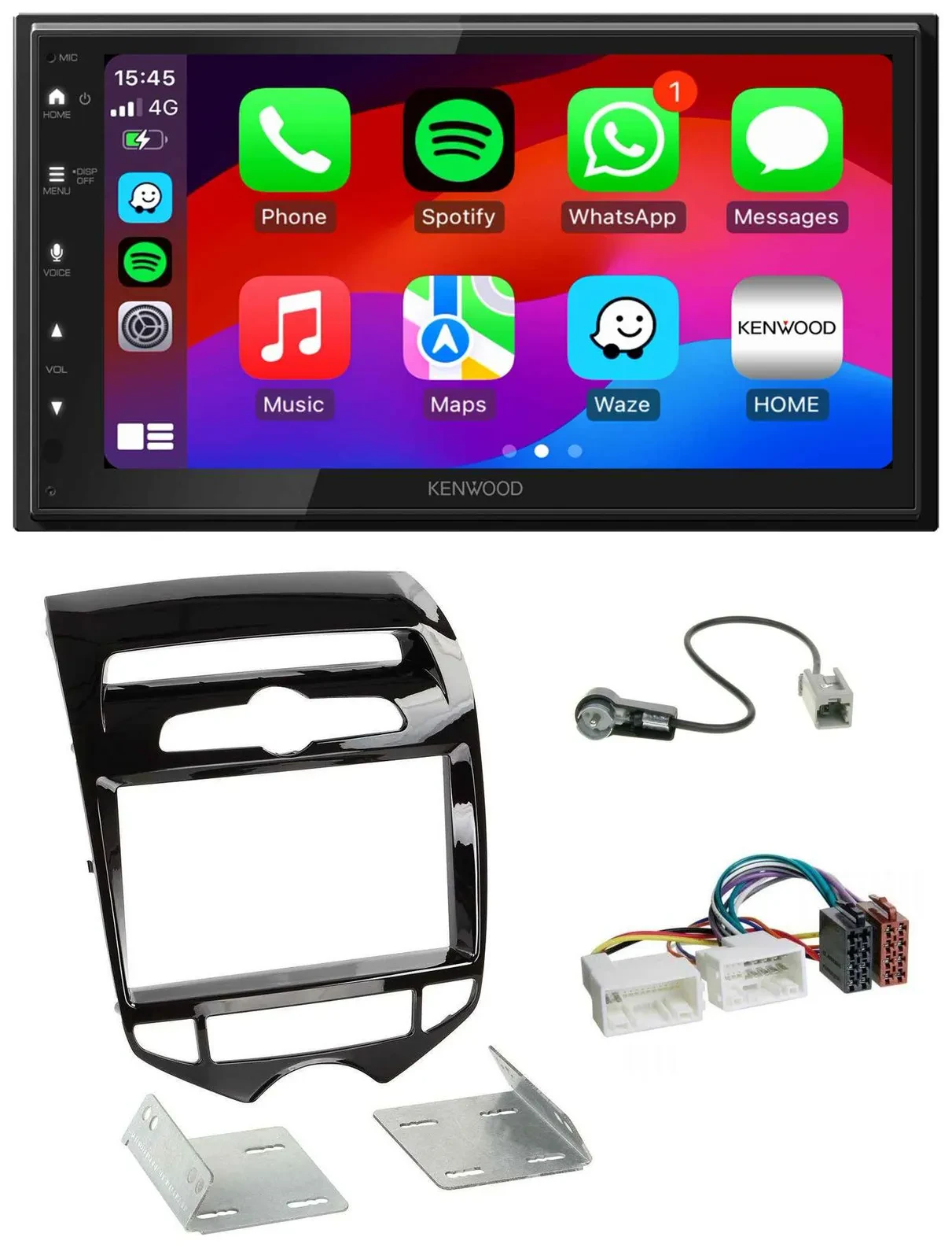 Kenwood MP3 USB DAB 2DIN Bluetooth Autoradio für Hyundai ix20 ab 10 autom. Klima