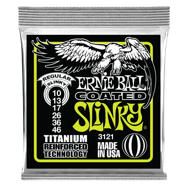 Струны для электрогитары Ernie Ball 3121 Regular Slinky Coated Titanium RPS 10-46